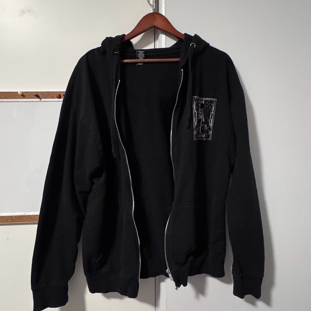 Hot Topic Death Tarot Card Hoodie Black XL